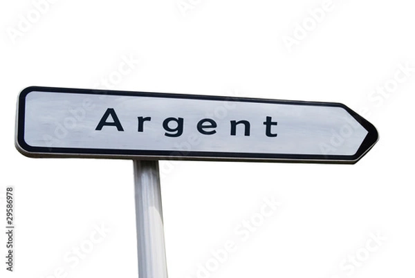 Obraz Panneau indicateur  - Argent