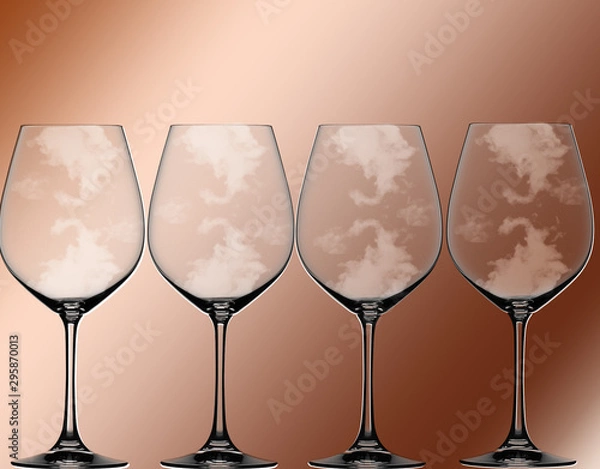 Obraz two glasses on white background