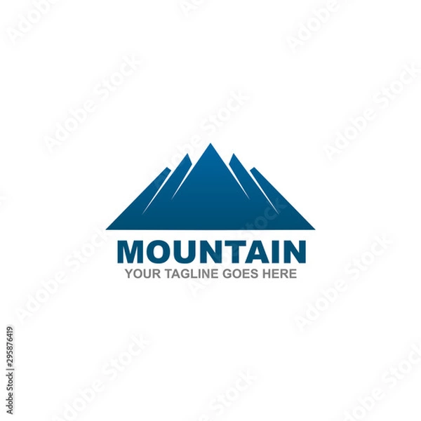Fototapeta Mountain logo design vector template