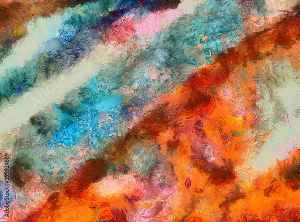 Obraz Abstract painting oil background texture.