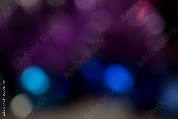 Obraz Blur Christmas lights. Circle Bokeh effect