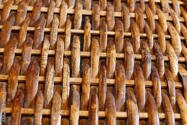Fototapeta Texture background cane basket