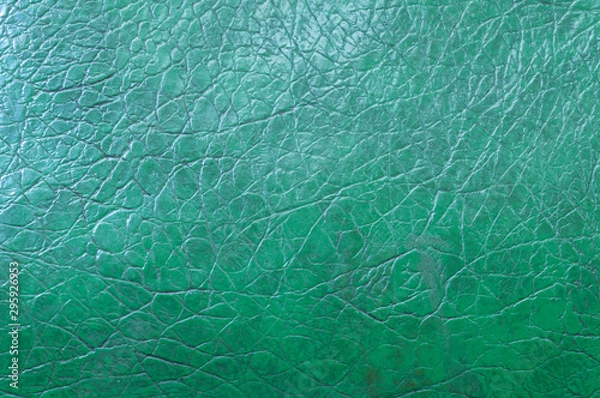 Fototapeta Texture background green leather