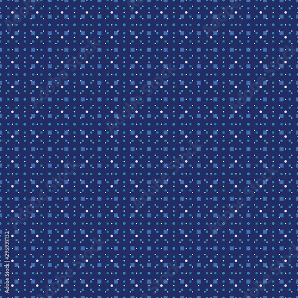 Fototapeta Abstract seamless pattern illustration of dots and rectangles.