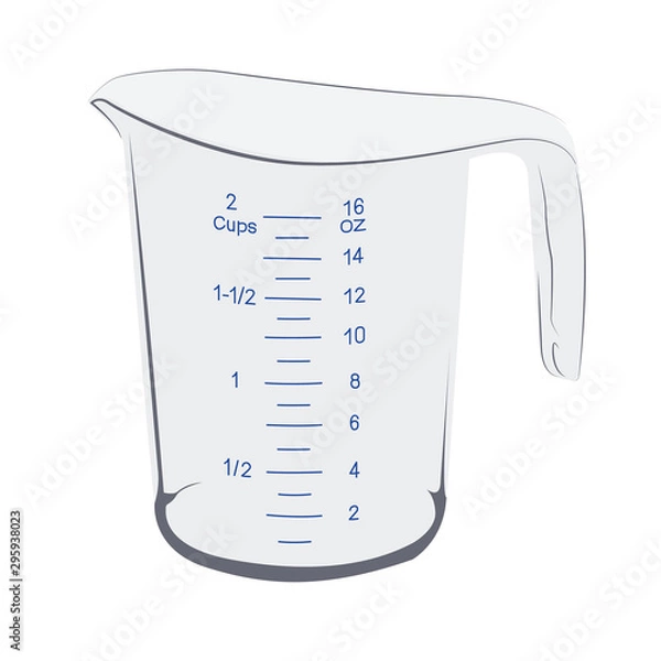 Obraz Measuring cup realistic vector illustration isolated