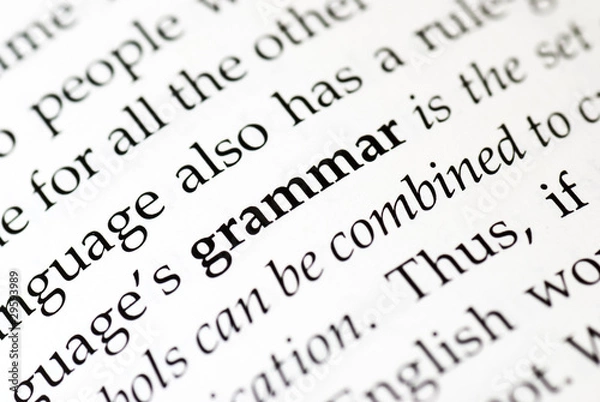 Fototapeta grammar