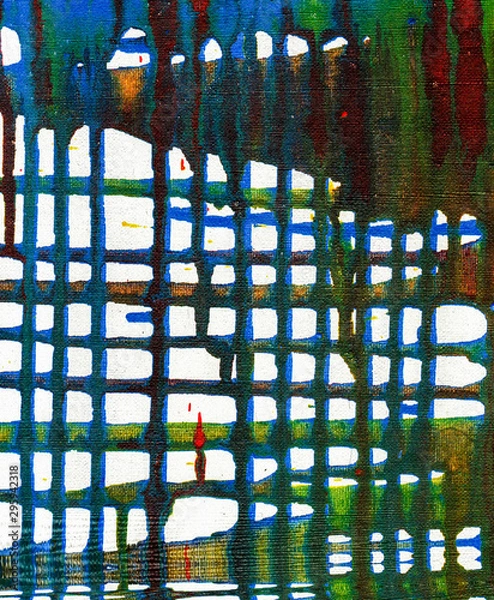 Obraz Acrylic paint drip cross hatch