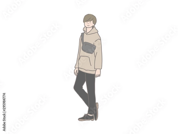 Obraz オシャレな男の子　パーカー