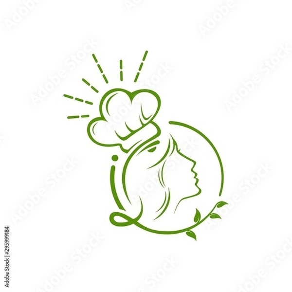 Obraz chef and beauty vector logo template