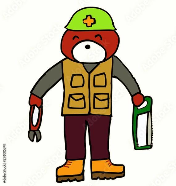 Obraz a bear worker
