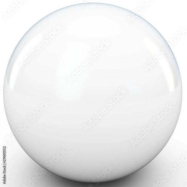 Fototapeta 3d white sphere in studio environment