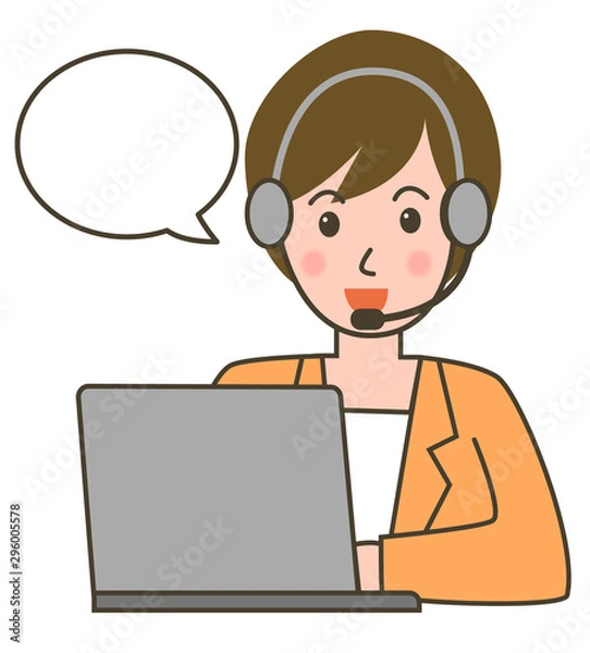 Fototapeta 女性　コールセンター