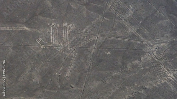 Obraz Aerial view of the Dog figure in Nazca Lines, Peru