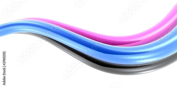 Fototapeta colorful curves wave