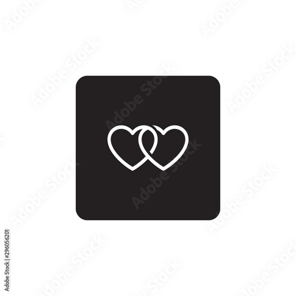 Fototapeta Heart icon symbol vector