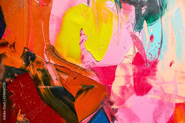 Obraz fragment z malowanej tekstury płótna