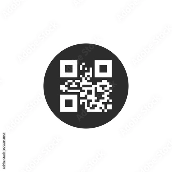 Fototapeta QR Code icon. Vector illustration, flat design.