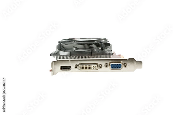 Obraz PC hardware video card isolated on white