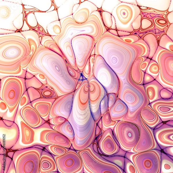 Fototapeta Soft, nice abstract background in bright colors. 3d illustration, 3d rendering.