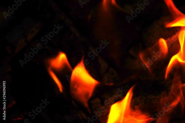 Obraz fire in the fireplace