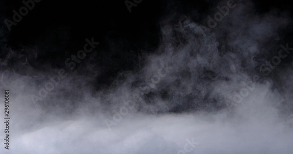 Fototapeta Realistic dry ice smoke clouds fog overlay perfect for compositing into your shots. Simply drop it in and change its blending mode to screen or add.