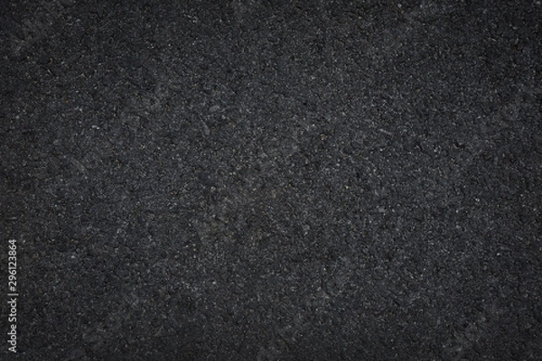 Obraz Black asphalt floor or road texture background.