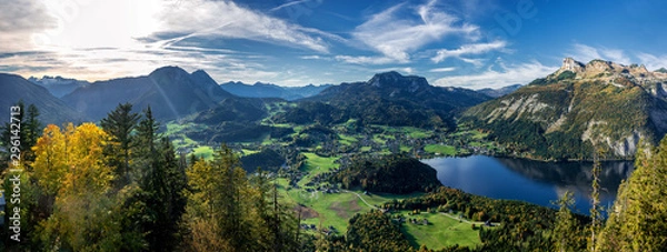 Obraz Altaussee, Loser i jezioro Altausseer See w Salzkammergut w Austrii.