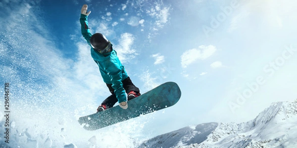 Fototapeta Snowboarding.