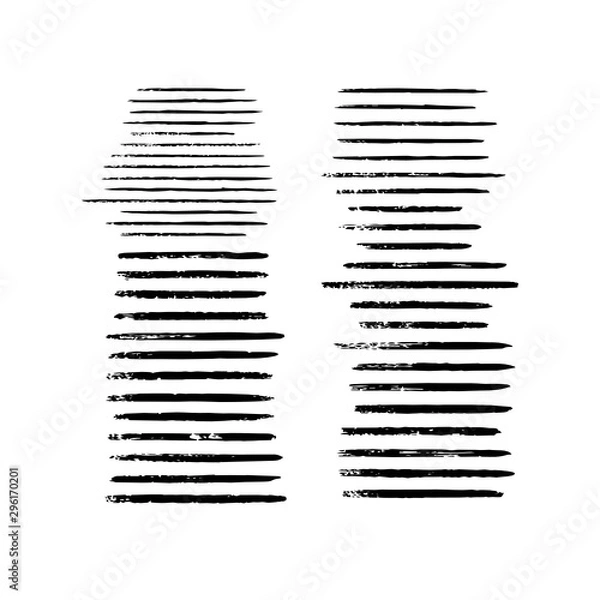 Obraz Brush strokes. Vector pattern with lines