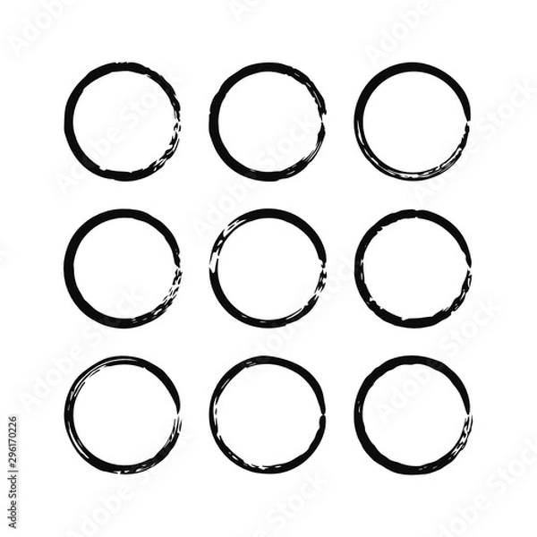 Obraz Brush strokes. Vector pattern with circles