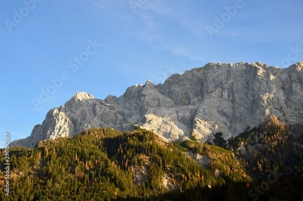 Obraz Mountain landscape in sunset rays