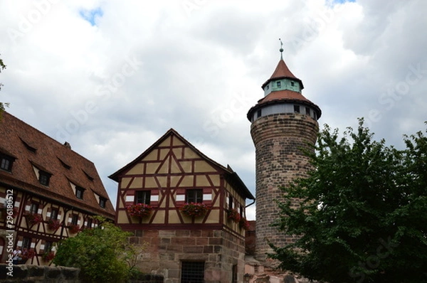 Obraz Tower in the old German city