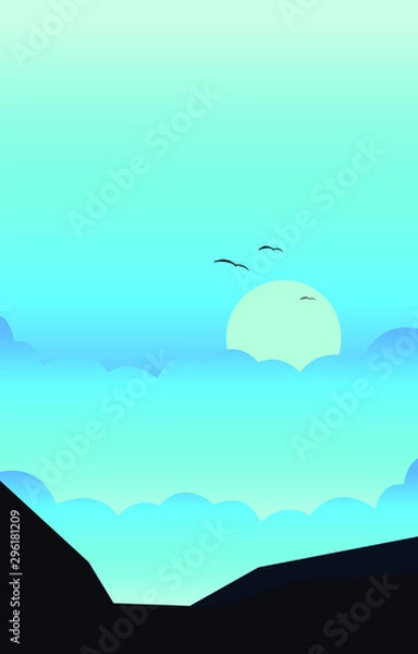 Fototapeta mountain peak scenery wallpaper vector design