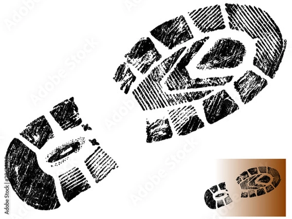 Obraz Grungy BootPrint 2