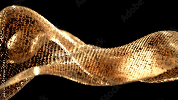 Fototapeta Luxury glitter background. 3d illustration, 3d rendering.