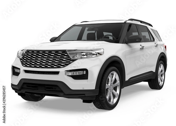 Fototapeta SUV Car Isolated