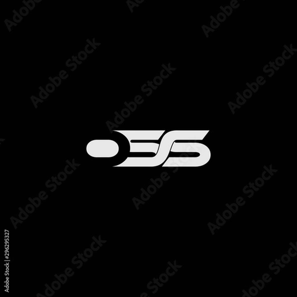 Fototapeta simple typography OSS vector logo
