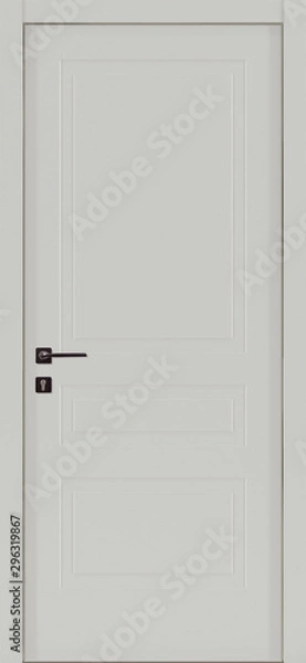 Obraz Door texture, beige color for modern interior  3D render.