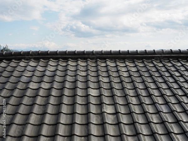 Fototapeta 日本の住宅の瓦屋根