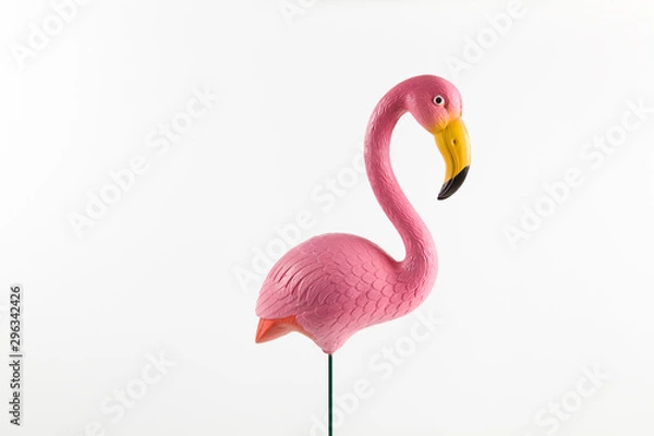 Obraz pink flamingo on a pink background