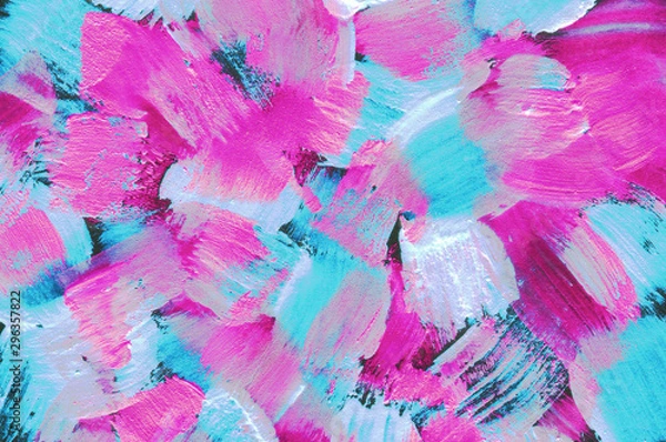 Obraz Abstract seamless pattern background, hand-painted texture, gouache or oil painting, splashes, drops of paint, paint smears. Design for backgrounds, wallpapers, covers and packaging
