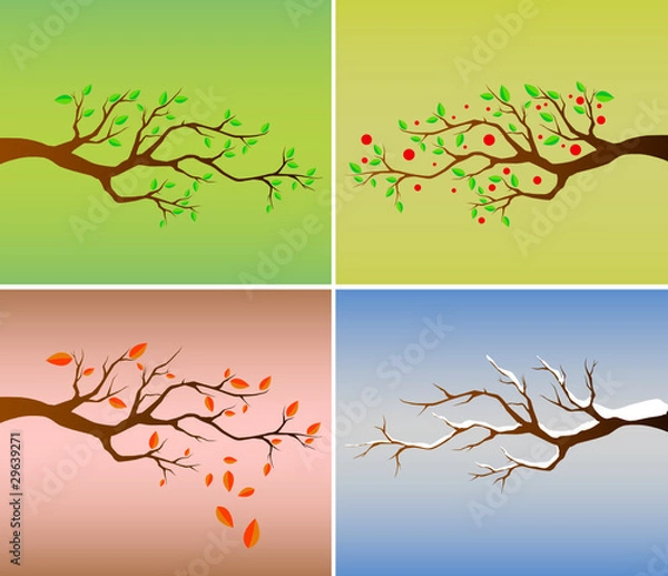 Fototapeta four season vector