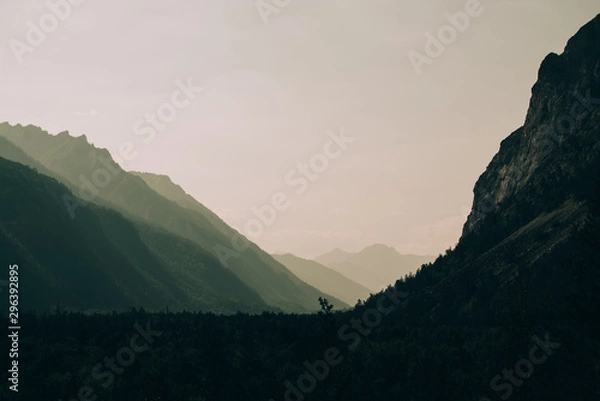 Fototapeta mountain in fog