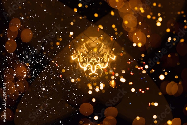 Obraz Abstract festive bokeh background.