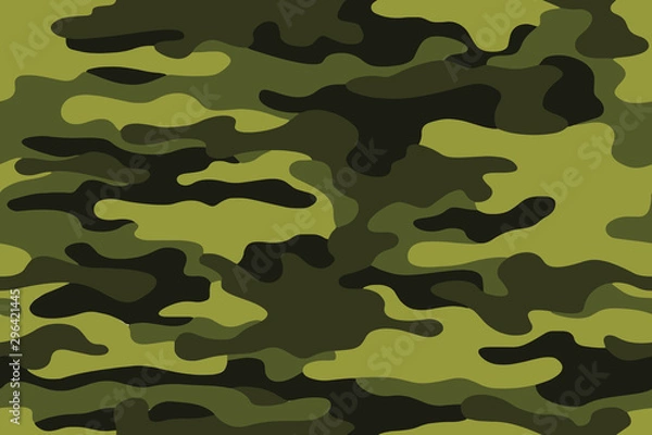 Fototapeta Full seamless abstract military camouflage skin pattern vector for decor and textile. Army masking design for hunting textile fabric printing and wallpaper. Design for fashion and home design.