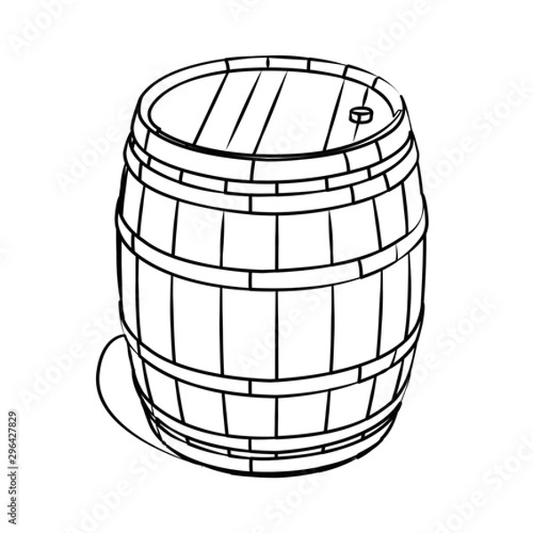 Obraz barrel contour vector illustration contour