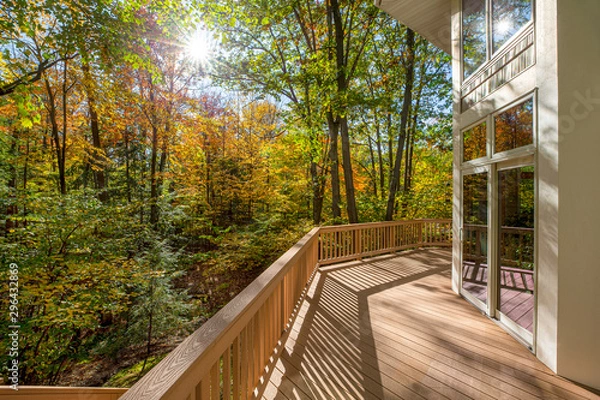 Obraz Large Deck on Home in the Woods
