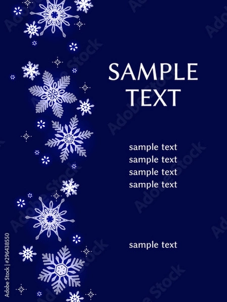 Fototapeta 雪の結晶のイラスト背景