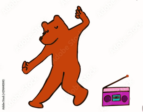 Obraz a bear dancing