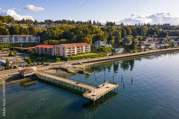 Obraz aerial view of the lake